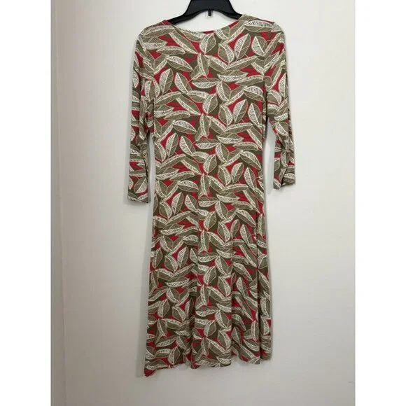 Boden Women's Jersey Knit Twist Front Leaf Design Size 12R Casual, Career, Event - Picture 7 of 11